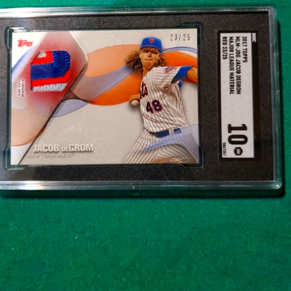 JACOB DEGROM 2017 TOPPS AUTHENTIC JERSEY /25 POPULATION 1/1 METS RANGERS